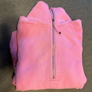 Pink Scuba Oversized Funnel Neck Half Zip M/L